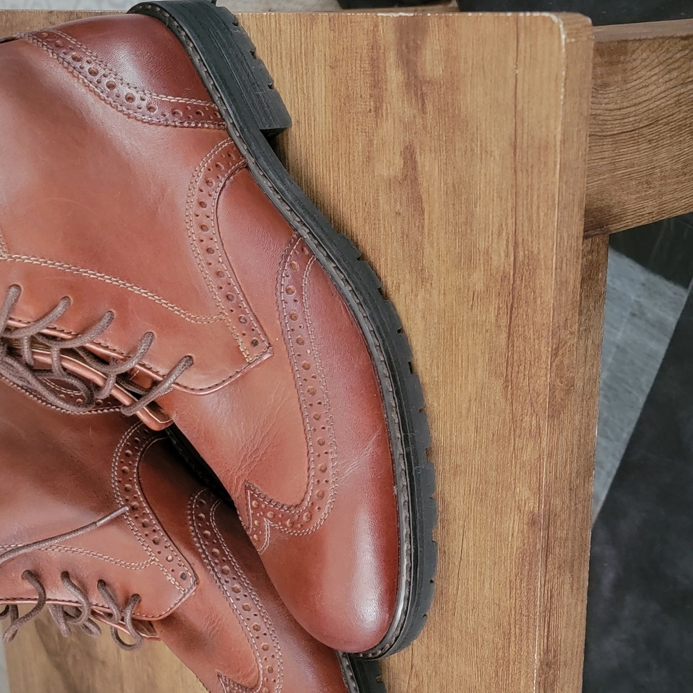 Florshiem Mens Classic Brown Leather Men's Brogue Boots